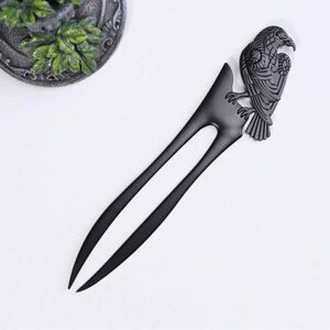 Gothic NEW Deep Black Raven Hair Accessory, heavy duty, Fairy Core, Dark War…